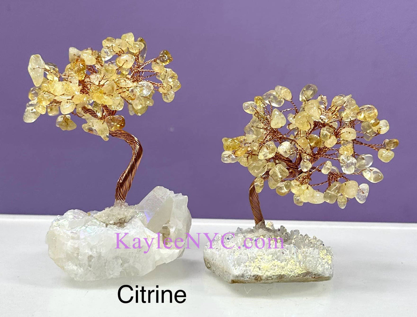 Bonsai Tree with Angel Aura Base Crystal Healing - Northern Magick Supplies