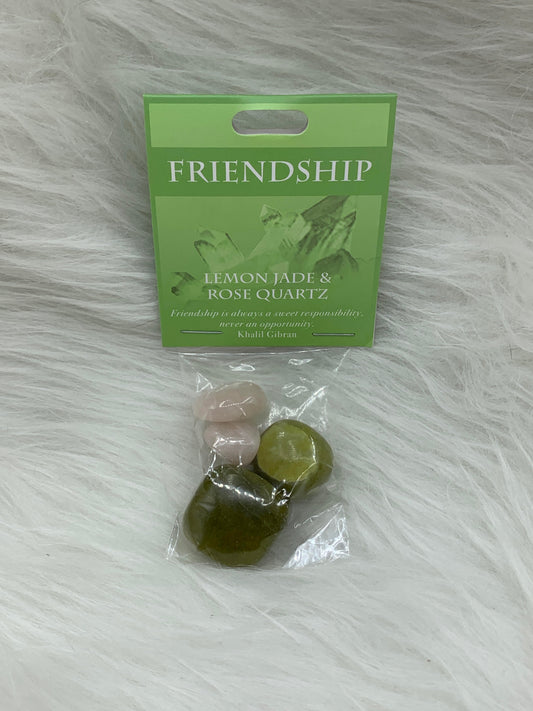 Friendship - Lemon Jade/Rose Quartz