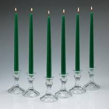 Taper Candle - Green (10")