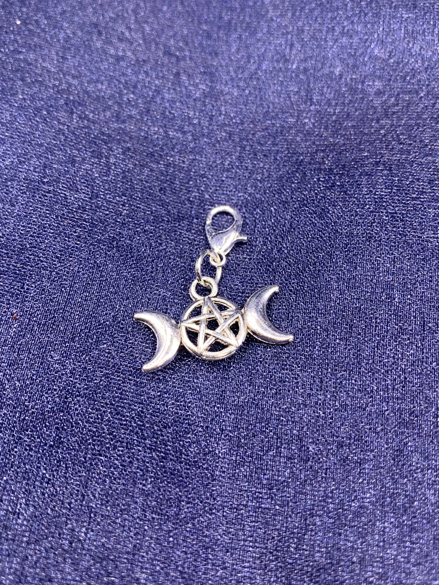 Charm - Triple Moon Pentagram - Northern Magick Supplies