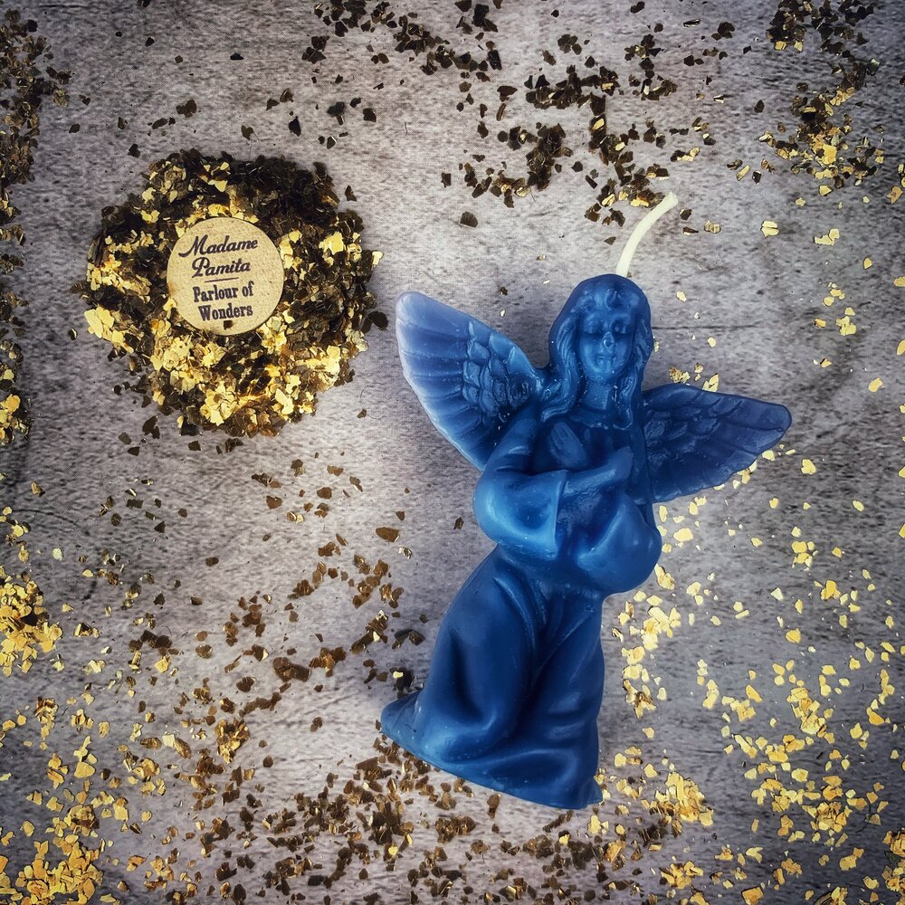 Beeswax Angel Spell Candle - Connect with Spirit Guides & Divine Blessings Magic - Northern Magick Supplies