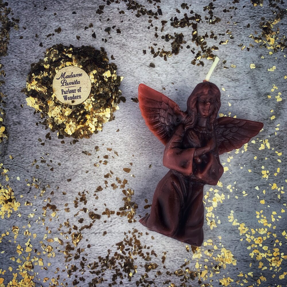 Beeswax Angel Spell Candle - Connect with Spirit Guides & Divine Blessings Magic - Northern Magick Supplies