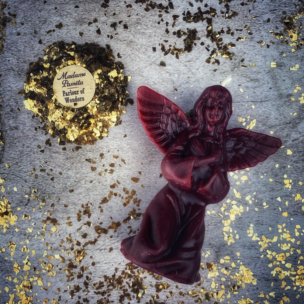Beeswax Angel Spell Candle - Connect with Spirit Guides & Divine Blessings Magic - Northern Magick Supplies