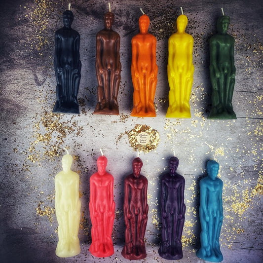 Beeswax Male Figural Spell Candle - Northern Magick Supplies