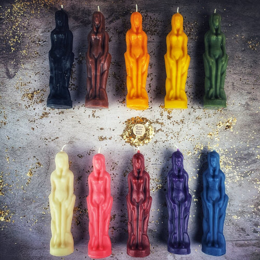 Beeswax Female Figural Spell Candle - Northern Magick Supplies