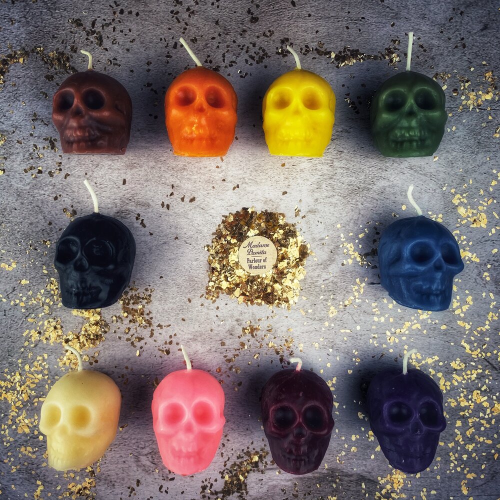 Beeswax Skull Spell Candle - Small - Northern Magick Supplies