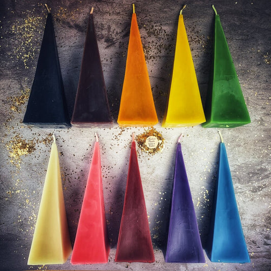 Beeswax Pyramid Spell Candle - Northern Magick Supplies