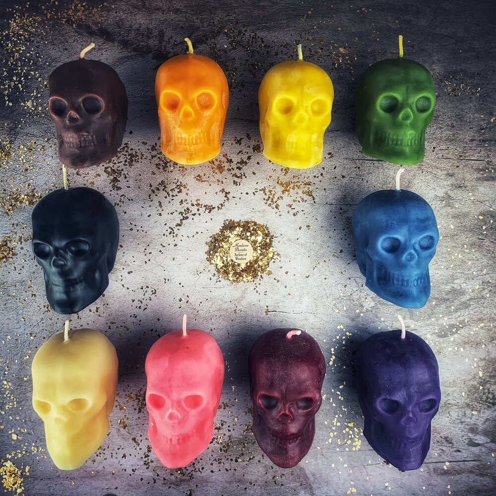 Beeswax Skull Spell Candle - Large - Northern Magick Supplies