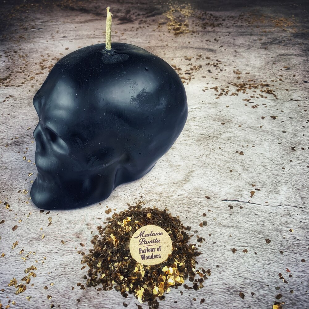 Beeswax Skull Spell Candle - Large - Northern Magick Supplies