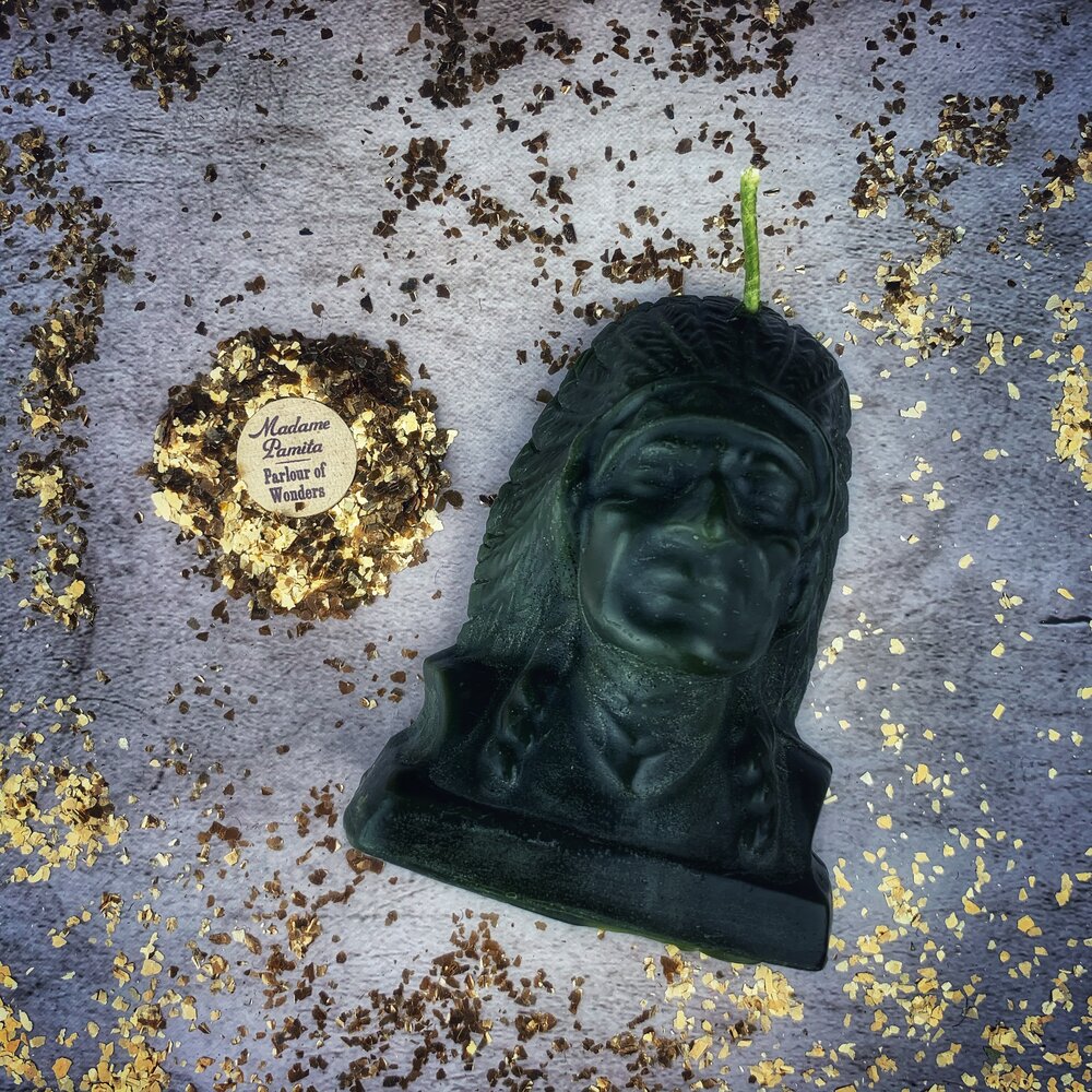 Beeswax Black Hawk Justice Spell Candle - Northern Magick Supplies