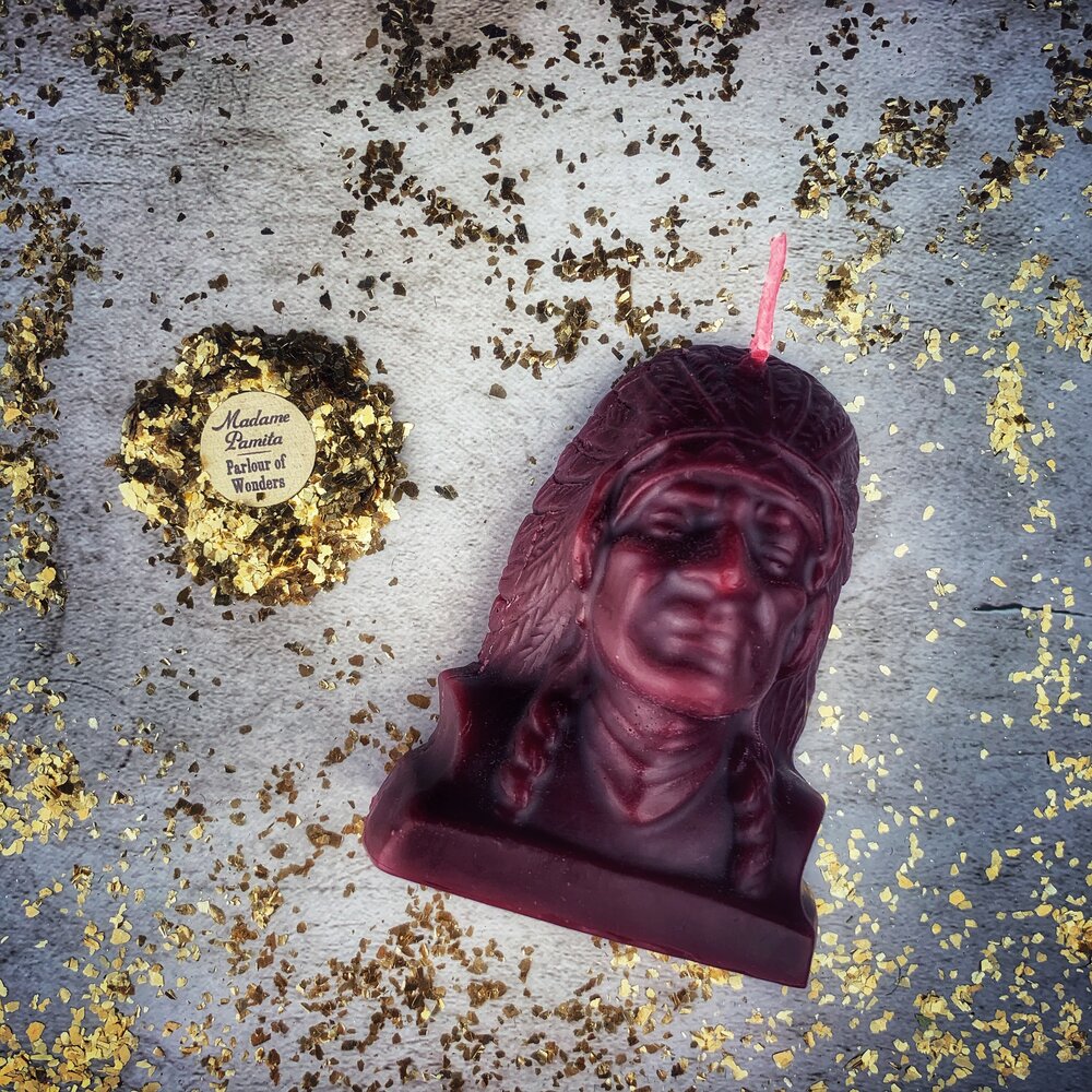 Beeswax Black Hawk Justice Spell Candle - Northern Magick Supplies