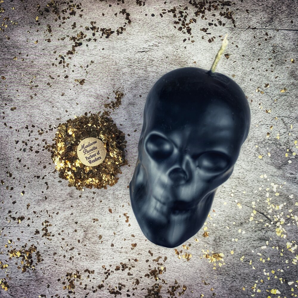Beeswax Skull Spell Candle - Large - Northern Magick Supplies