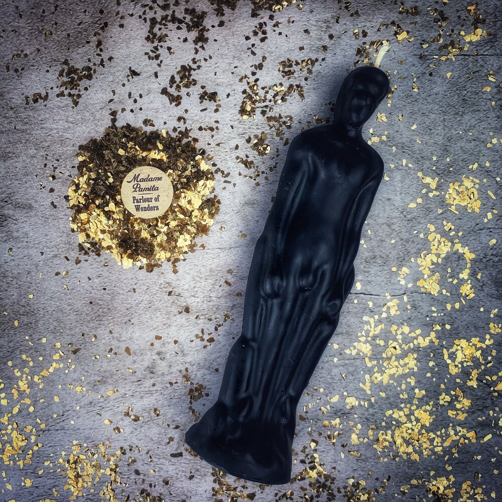 Beeswax Male Figural Spell Candle - Sympathetic Magic & Personal Power - Northern Magick Supplies
