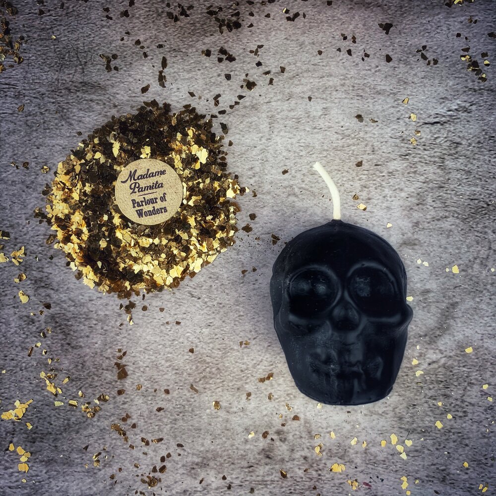 Beeswax Skull Spell Candle - Small - Northern Magick Supplies