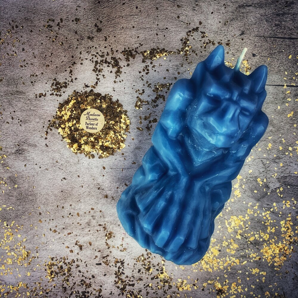 Beeswax Gargoyle Protector Spell Candle - Northern Magick Supplies