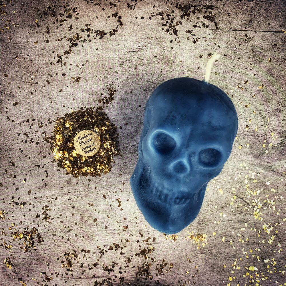 Beeswax Skull Spell Candle - Large - Northern Magick Supplies