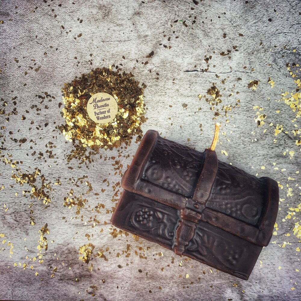 Beeswax Treasure Chest Spell Candle - Northern Magick Supplies