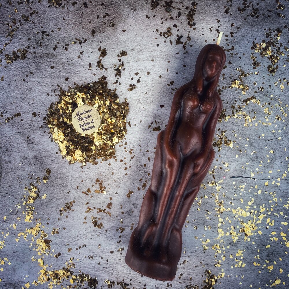Beeswax Female Figural Spell Candle - Sympathetic Magic & Personal Power