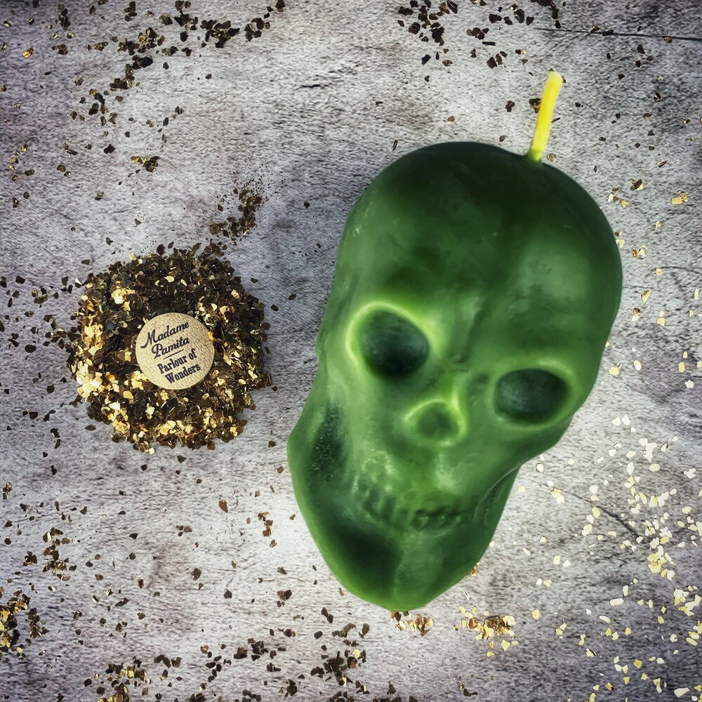Beeswax Skull Spell Candle - Large - Northern Magick Supplies