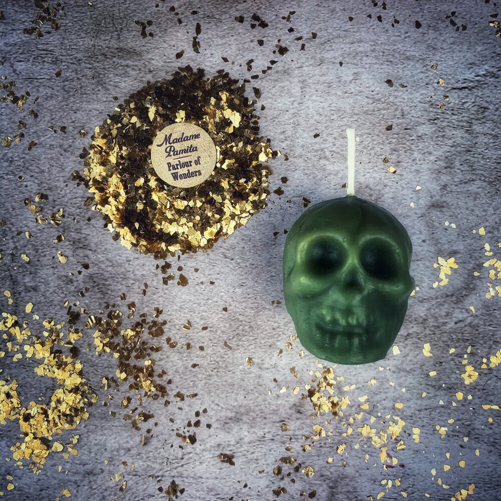 Beeswax Skull Spell Candle - Small - Northern Magick Supplies