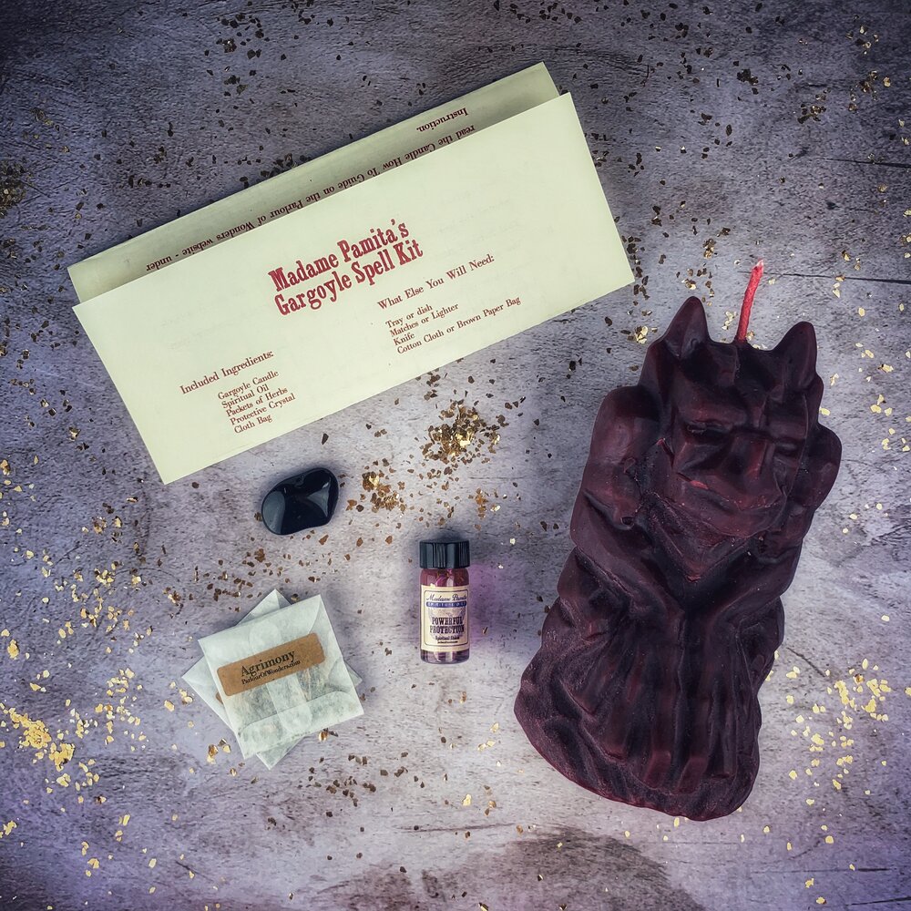 Gargoyle Protection Candle Spell Kit - Northern Magick Supplies