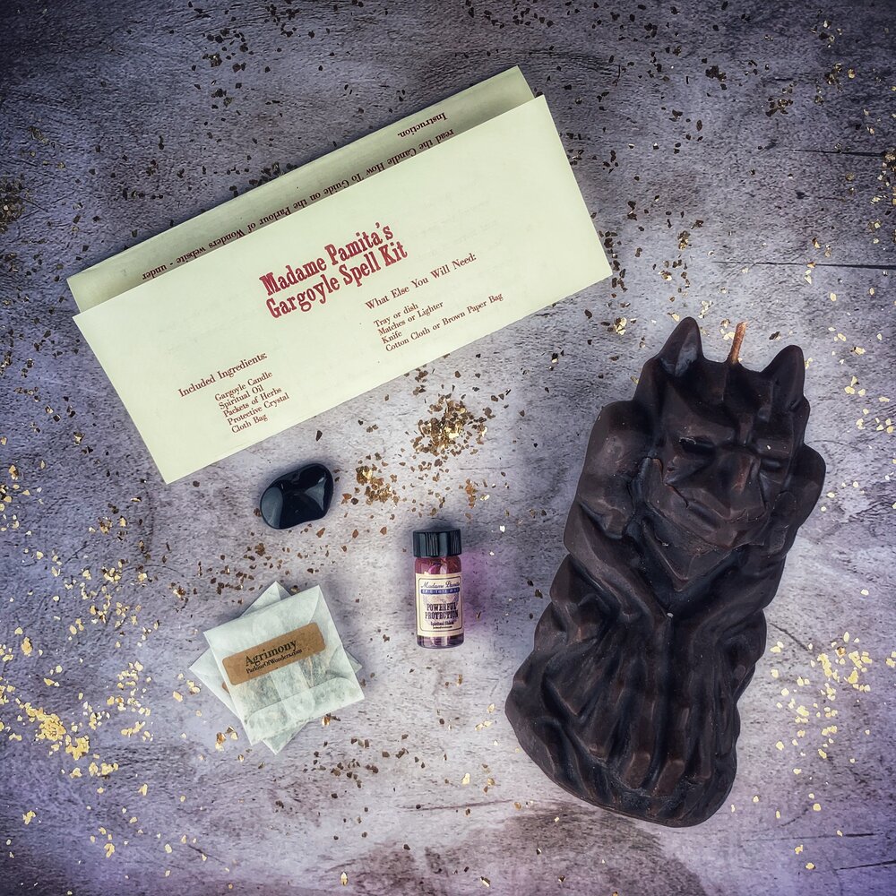 Gargoyle Protection Candle Spell Kit - Northern Magick Supplies