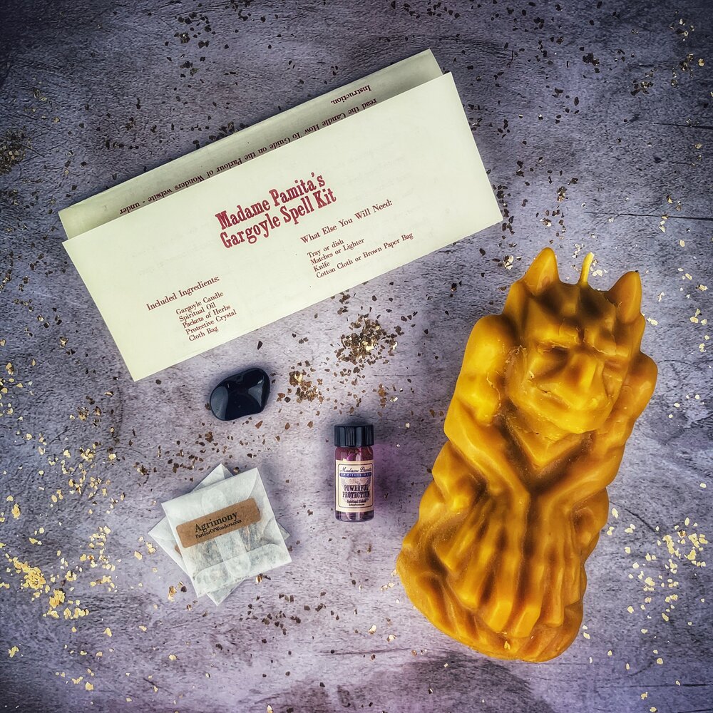 Gargoyle Protection Candle Spell Kit - Northern Magick Supplies
