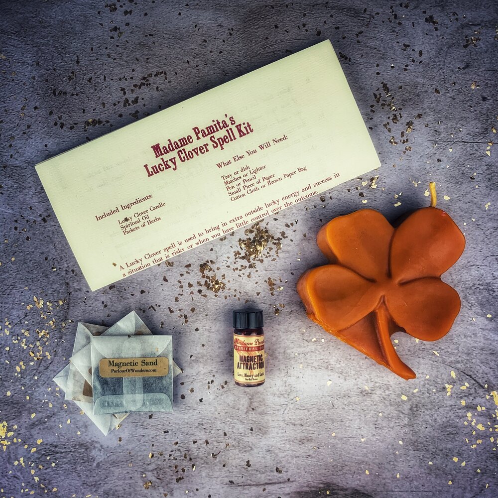 Lucky Clover Candle Spell Kit - Northern Magick Supplies