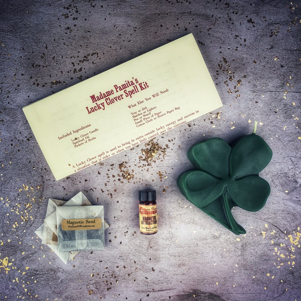 Lucky Clover Candle Spell Kit - Northern Magick Supplies