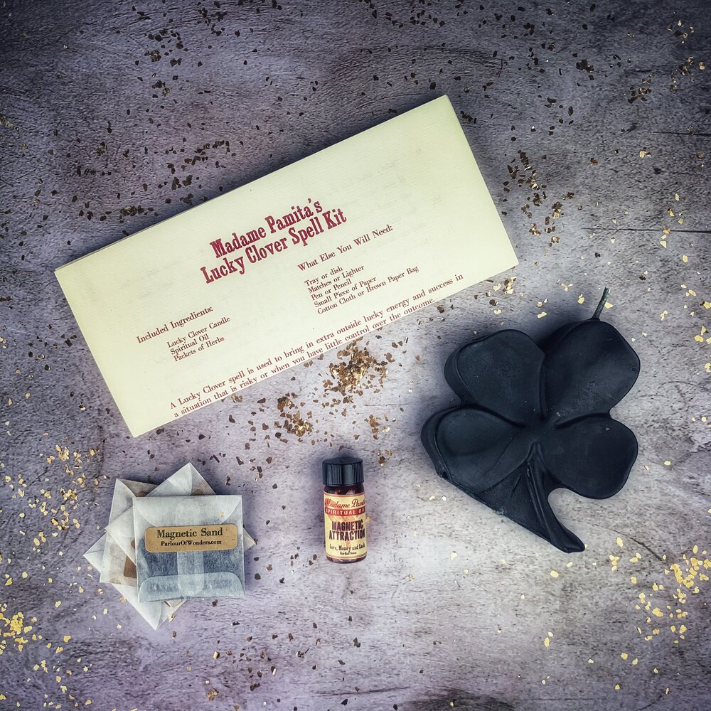 Lucky Clover Candle Spell Kit - Northern Magick Supplies
