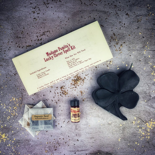 Lucky Clover Candle Spell Kit - Northern Magick Supplies