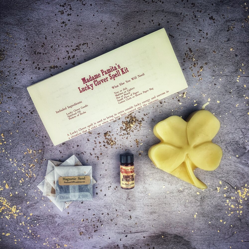 Lucky Clover Candle Spell Kit - Northern Magick Supplies
