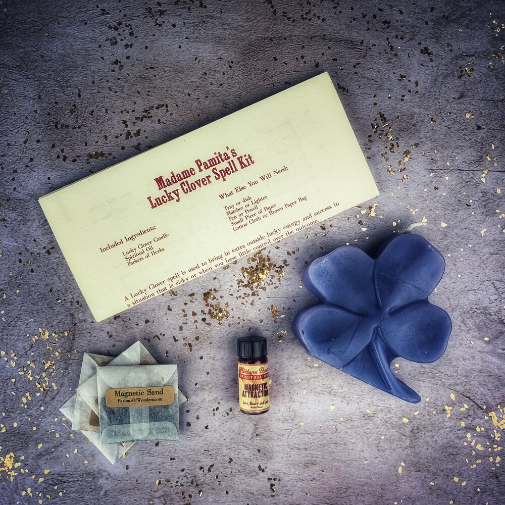 Lucky Clover Candle Spell Kit - Northern Magick Supplies