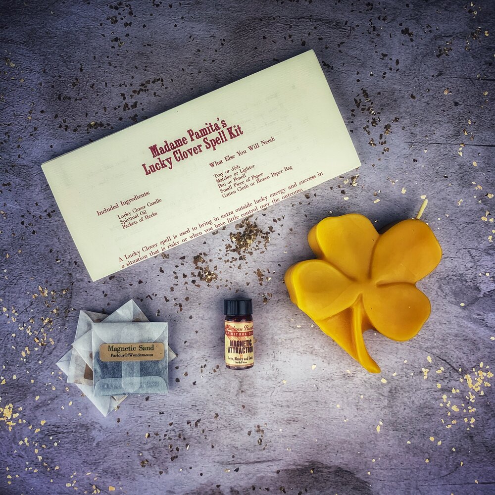 Lucky Clover Candle Spell Kit - Northern Magick Supplies