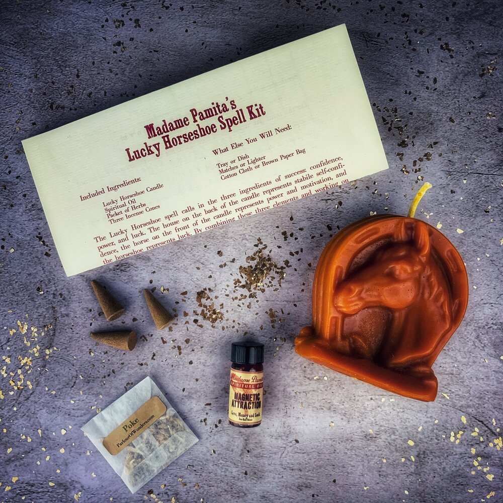 Lucky Horseshoe Candle Spell Kit - Northern Magick Supplies