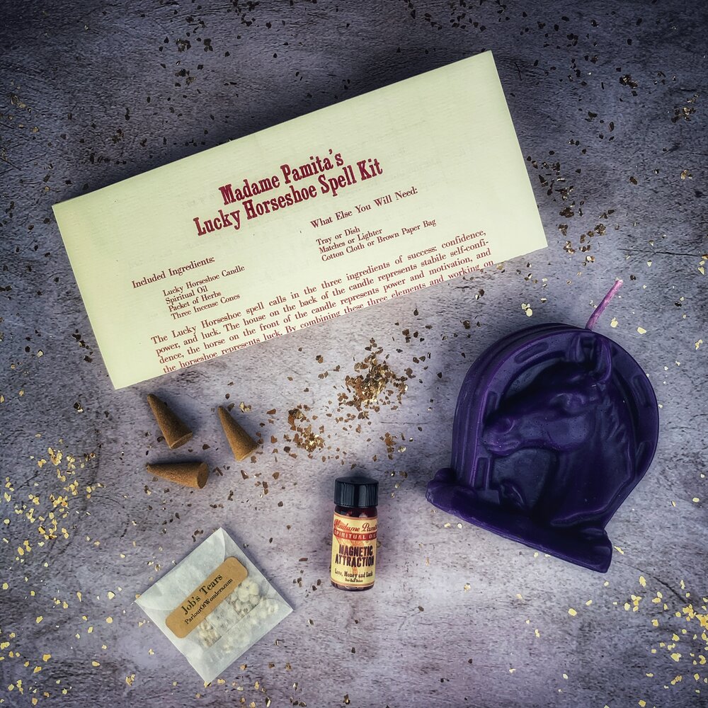 Lucky Horseshoe Candle Spell Kit - Northern Magick Supplies