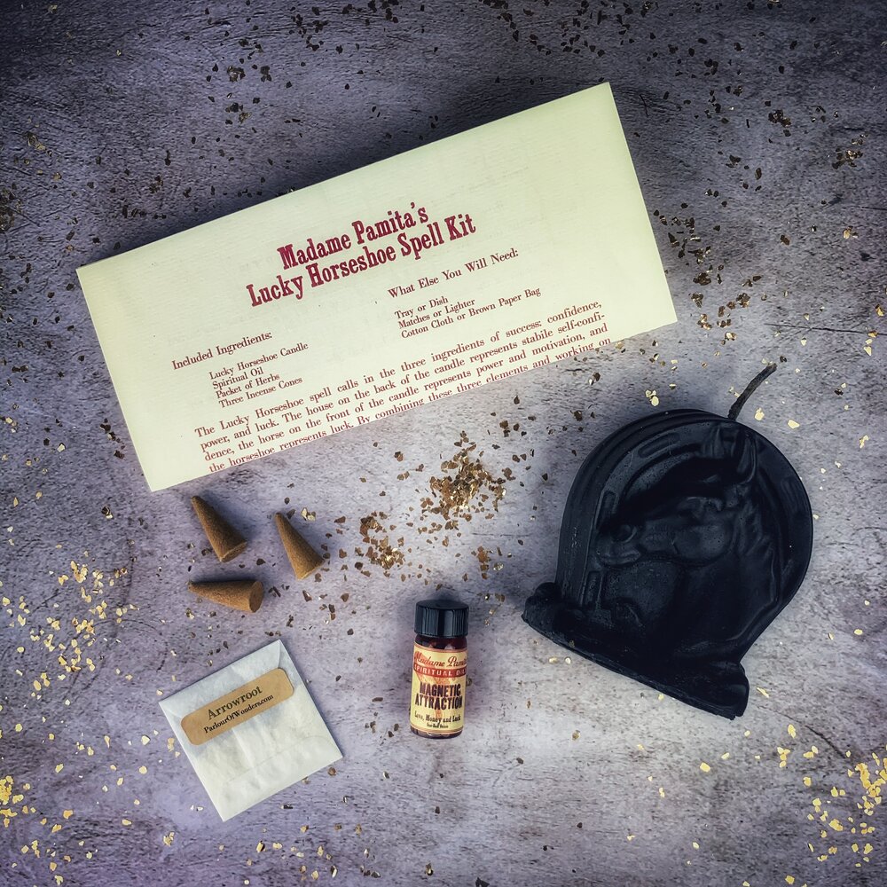 Lucky Horseshoe Candle Spell Kit - Northern Magick Supplies