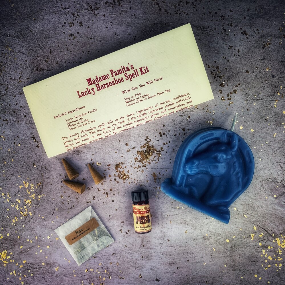 Lucky Horseshoe Candle Spell Kit - Northern Magick Supplies