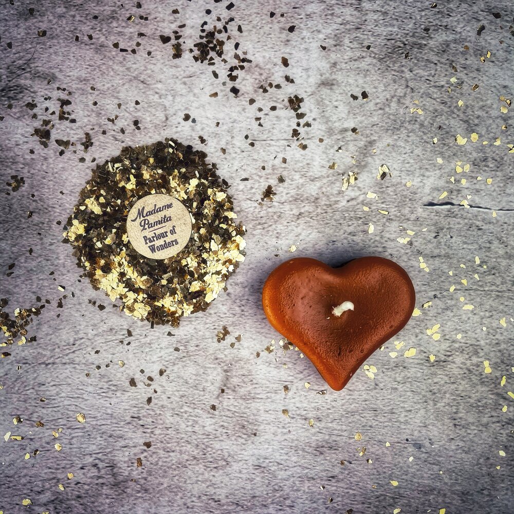 Beeswax Mini Heart Spell Candle - Love Influence & Emotional Healing Magic - Northern Magick Supplies