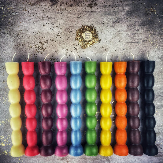 Beeswax Seven Knob Spell Candle - Northern Magick Supplies
