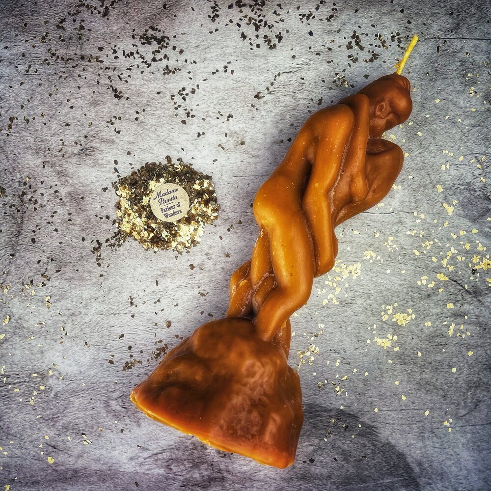 Beeswax Lovers' Passion Spell Candle - Ignite Romance & Desire Magic