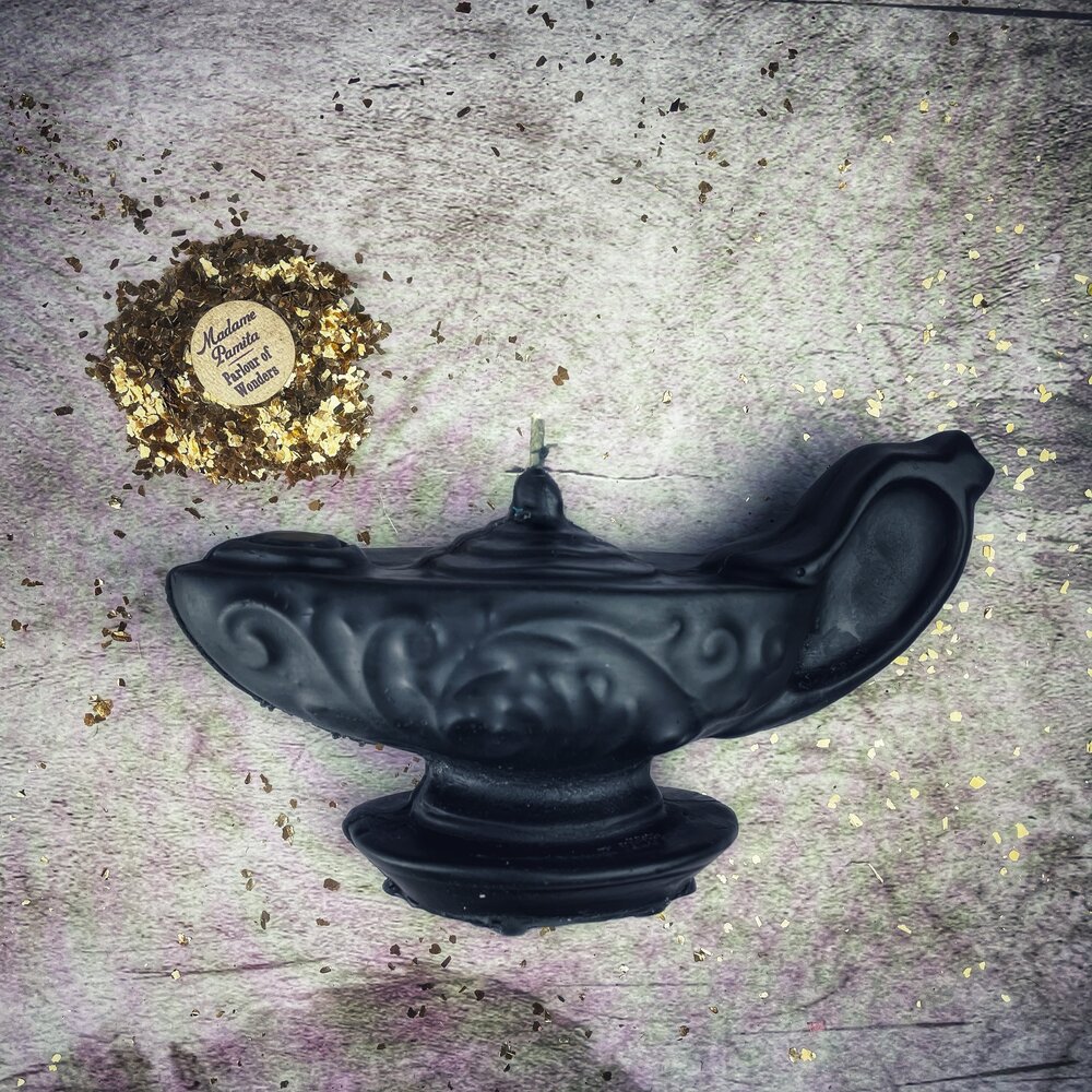 Beeswax Aladdin's Lamp Spell Candle - Wish Manifestation & Three Wishes Magic - Northern Magick Supplies