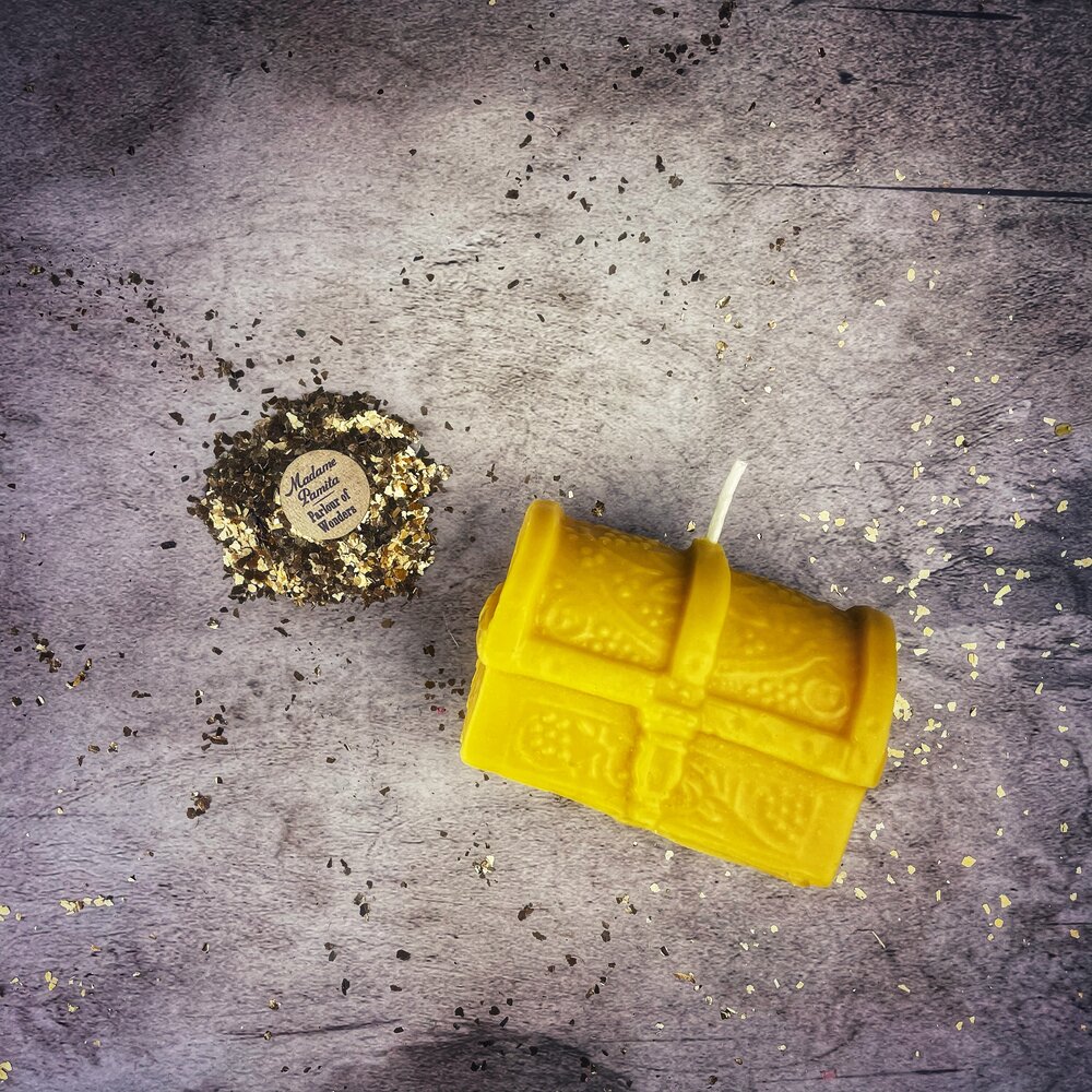Beeswax Treasure Chest Spell Candle - Northern Magick Supplies