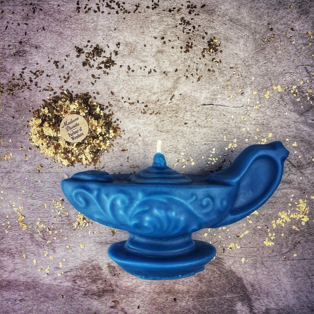 Beeswax Aladdin's Lamp Spell Candle - Wish Manifestation & Three Wishes Magic - Northern Magick Supplies