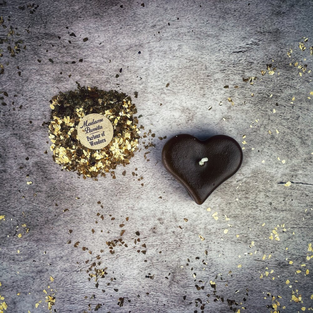 Beeswax Mini Heart Spell Candle - Love Influence & Emotional Healing Magic - Northern Magick Supplies