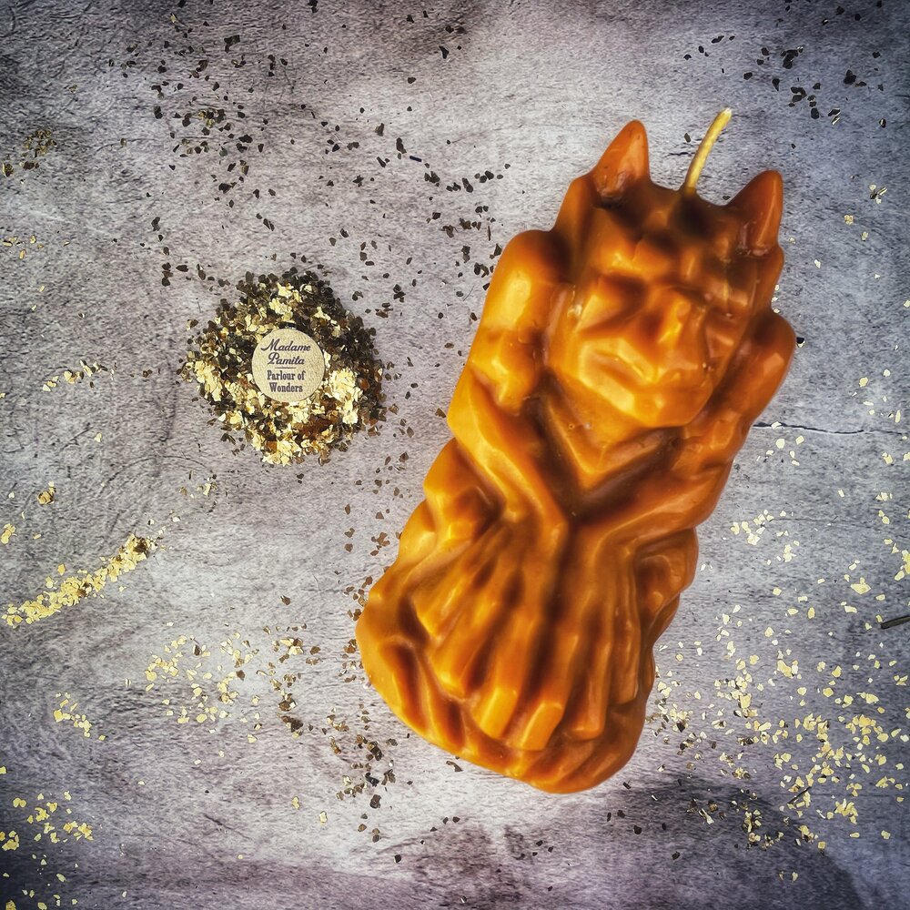 Beeswax Gargoyle Protector Spell Candle - Northern Magick Supplies