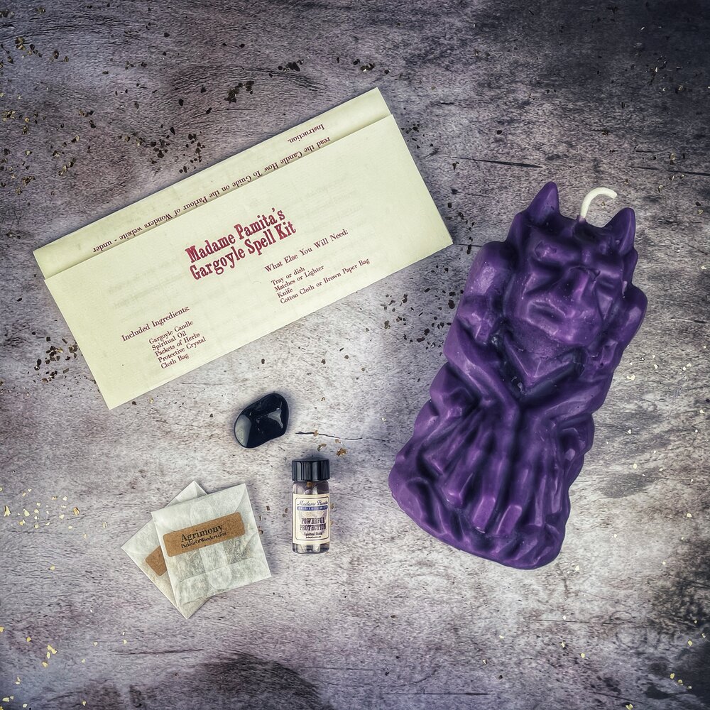 Gargoyle Protection Candle Spell Kit - Northern Magick Supplies