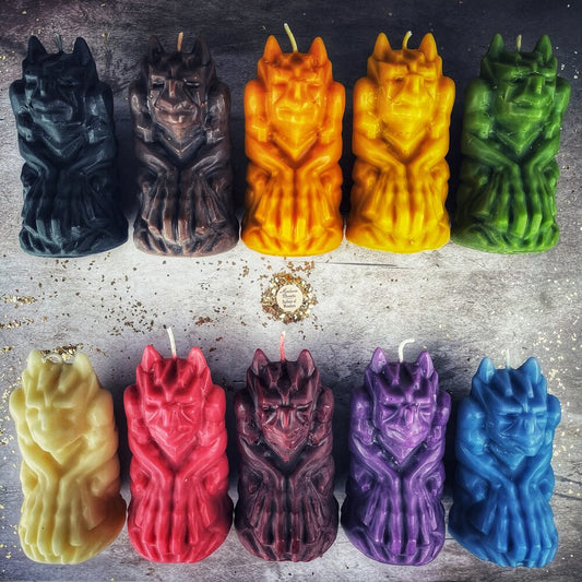 Beeswax Gargoyle Protector Spell Candle - Northern Magick Supplies