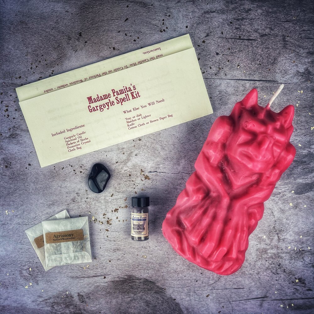 Gargoyle Protection Candle Spell Kit - Northern Magick Supplies