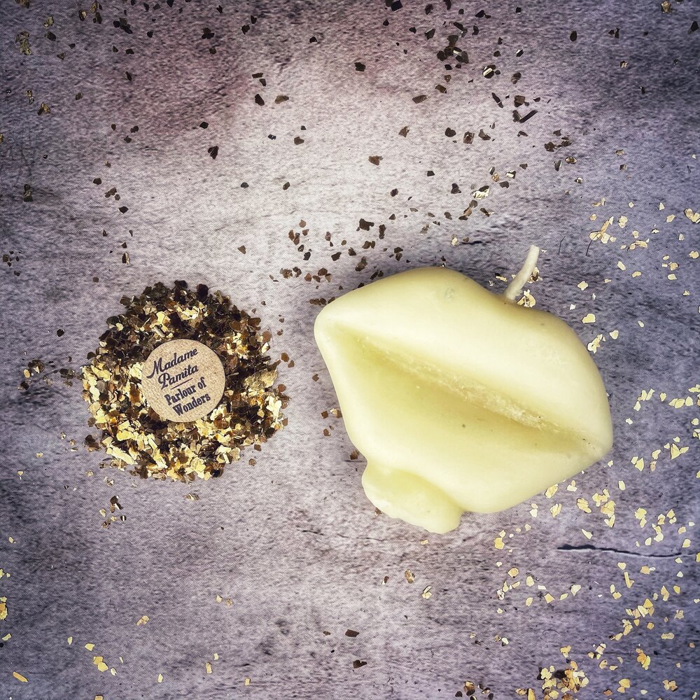 Beeswax Talk to Me Lips Spell Candle - Northern Magick Supplies